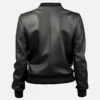 Women's Black Bomber Leather Jacket
