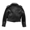 Womens Cropped Studded Leather Jacket - Image 2