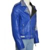 WWE Brian Kendrick Blue Leather Jacket - Image 2