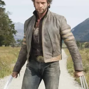 Original Brown Leather X-Men Wolverine Jacket