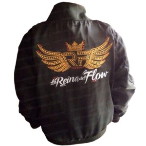 Yeimi Montoya The Queen of Flow Black Bomber Jacket