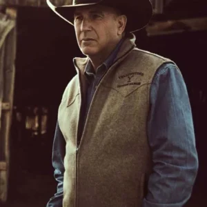 Kevin Costner Yellowstone S03 Brown Vest