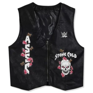 ASSC x WWE Stone Cold Embroidered Vest Black