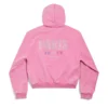 Balenciaga Paris France Zip-up Hoodie Pink