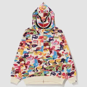 Bape x Kidsuper Camo Shark Full Zip Hoodie