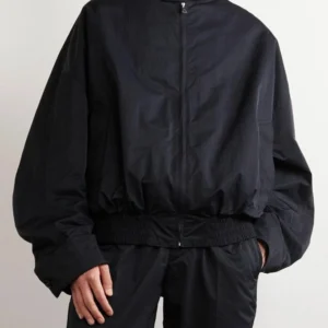 Bottega Veneta Shell Bomber Jacket Black