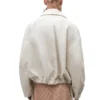 Light Mango Cream Bomber Jacket