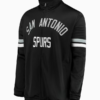 Men's San Antonio Spurs G-III Sports by Carl Banks Black Veteran Tricot Full-Zip Track Jacket