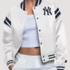 New York Yankees White Starter Varsity Jacket