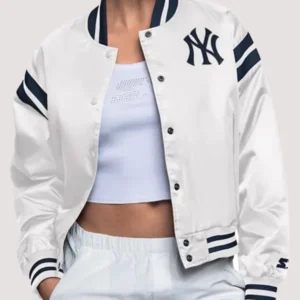 New York Yankees White Starter Varsity Jacket
