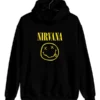 Smiley Nirvana Hoodie Black