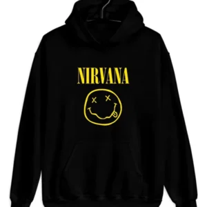 Smiley Nirvana Hoodie Black