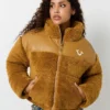 True Religion Embroidered Sherpa Jacket