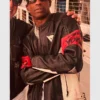 2025 F1 Miami GP Travis Scott Black Leather Jacket