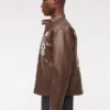 Abercrombie McLaren Leather Jacket Brown
