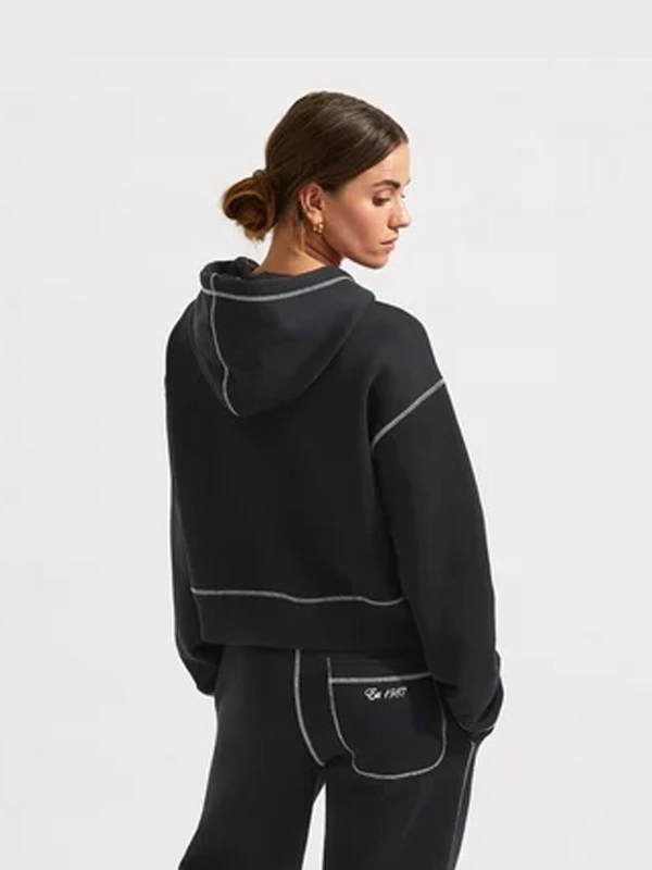 Arsenal AWFC Womens Black Zip-Up Hoodie