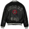 Avirex Stadium Black Leather Jacket