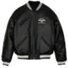 Avirex Stadium Leather Jacket Black