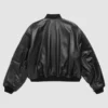 Balenciaga x Automobili Lamborghini Oversized Black Leather Bomber Jacket