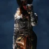 Bespoke LOEWE Beyonce Silver Cropped Leather Jacket