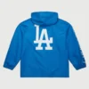 Blue Dodgers Coaches Hooded Windbreaker Jacket