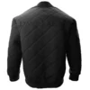 David Alan Black Quilted Bomber Jacket