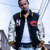 Death Row Records Black and White Patched Varsity Jacket