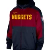 Denver Nuggets Nike Authentic On-Court Showtime Performance Full-Zip Hoodie