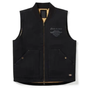 Dickies x H-D Quilted Canvas Vest Black