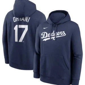Dodgers Shohei Ohtani Nike Player Name & Number Hoodie Blue