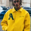 Doncare AFGK Ferrari Yellow Leather Jacket