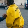 Doncare AFGK Racing Ferrari Yellow Leather Jacket