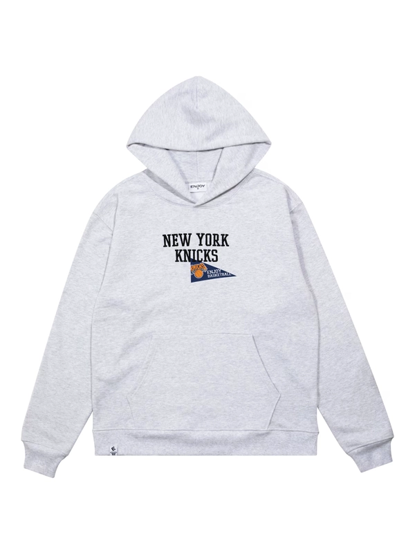 Enjoy Basketball x New York Knicks Unisex Hoop Enthusiast Capsule Collection Pullover Hoodie – Heather Gray