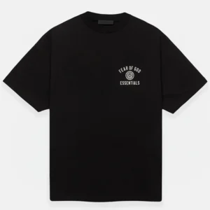 Fear of God Essentials Black University Crew Neck T-Shirt Black