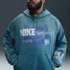 French Terry Nike Blue Hoodie
