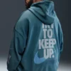French Terry Nike Hoodie Blue
