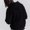 Hoodrich Galaxy Oversized Black Zip-Up Hoodie