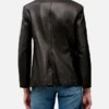 Jennifer Lawrence Leather Blazer Black