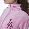 LA Dodgers Pink Velour Track Jacket