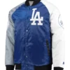 LA Dodgers Tri-Color Satin Varsity Jacket