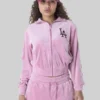 LA Dodgers Womens Pink Track Jacket