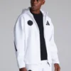 Manchester United x adidas Mens Z.N.E. Full Zip Track Jacket White