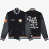 Mariska Hargitay new york or nowhere knicks motto varsity jacket
