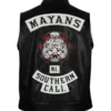 Mayans MC Ezekiel Reyes Black Leather Vest