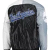 Men's Los Angeles Dodgers Starter RoyalGray Varsity Tri-Color Satin Full-Snap Jacket