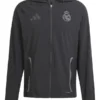 Mens Real Madrid Adidas Tiro Vis Tech Competition Jacket Black