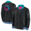 Miami Marlins Nike Black 2025 City Connect Bomber Jacket