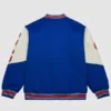 Mitchell & Ness Knicks Team History Blue Varsity Jacket