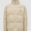 Moncler x Palm Angels Abrolhos Corduroy Short Down Jacket Beige