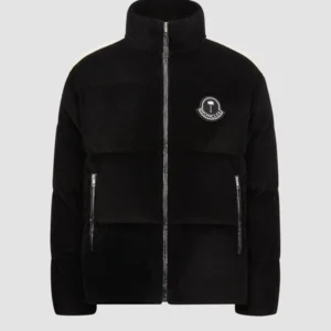 Moncler x Palm Angels Abrolhos Corduroy Short Down Jacket Black